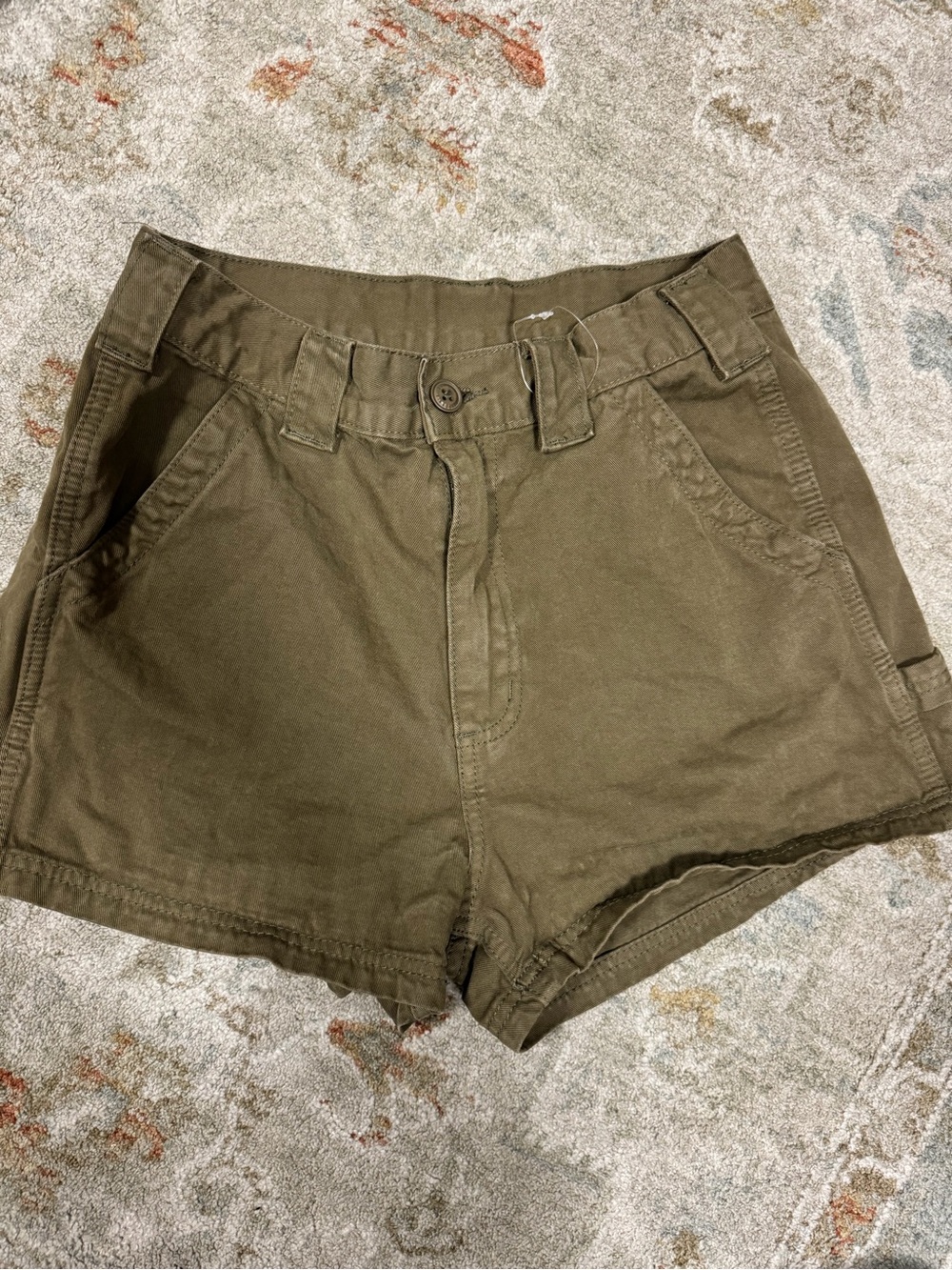 John Galts Women's Olive Green Casual Shorts